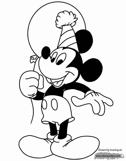 Mickey Mouse Coloring Pages Birthday Holding Sorcerer
