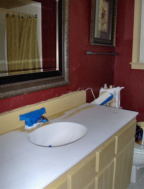 Painting A Vanity Top Diy Bathroom Decor Refinished Vanity Retro