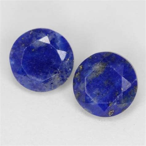 08 Carat 2 Pcs Round 595 Mm Blue Lapis Lazuli Gemstones
