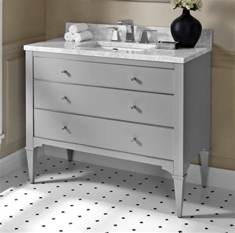 The eviva aberdeen bathroom vanity with its unique and simple lines gives it an elegant yet transitional look. Charlottesville w/Nickel 42" Vanity - Light Gray ...