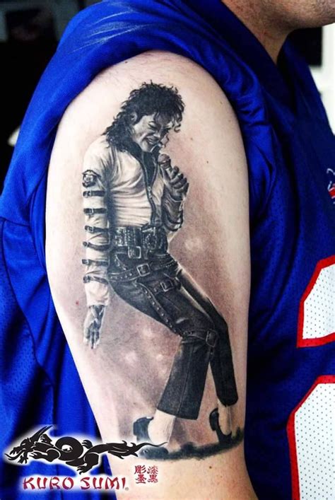 Michael Jackson Photoreal Portrait Tattoo Michael Jackson Tattoo