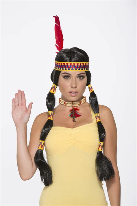 Native American Indian Wig With Headband
