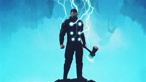 Download 1920x1080 Wallpaper Thor Artwork Lightning God