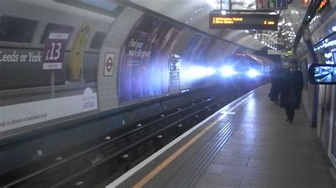 Victoria Line Tube Trains At Kings Cross St Pancras 261114 Youtube