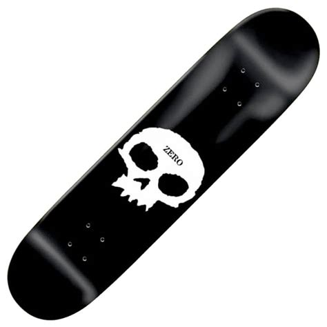 Zero Skateboards Single Skull Blackwhite Skateboard Deck 825