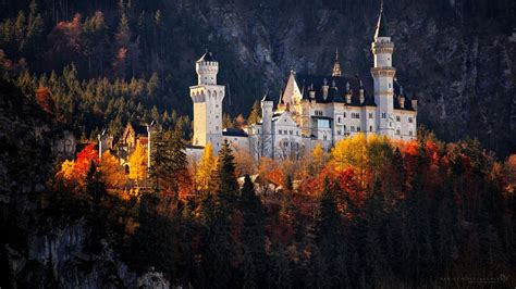 Beautiful Fall Desktop Wallpaper Castle Neuschwanstein Castle