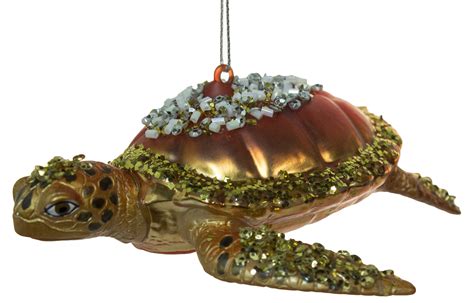5 Inch Sea Turtle Blown Glass Christmas Ornament Walmart Com