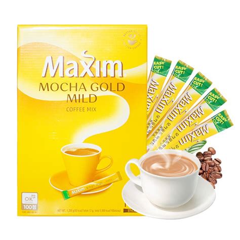 Maxim Mocha Gold Mild Korean Coffee Mix 20 50 And 100 Sticks Box
