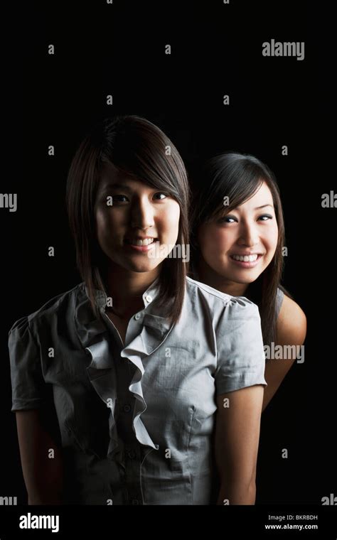 Portrait Of Two Young Women Stock Photo Alamy