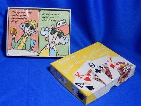 maxine playing cards double deck playing card set comical etsy double deck card set cards