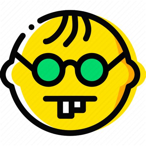 Emoji Emoticon Face Geek Icon