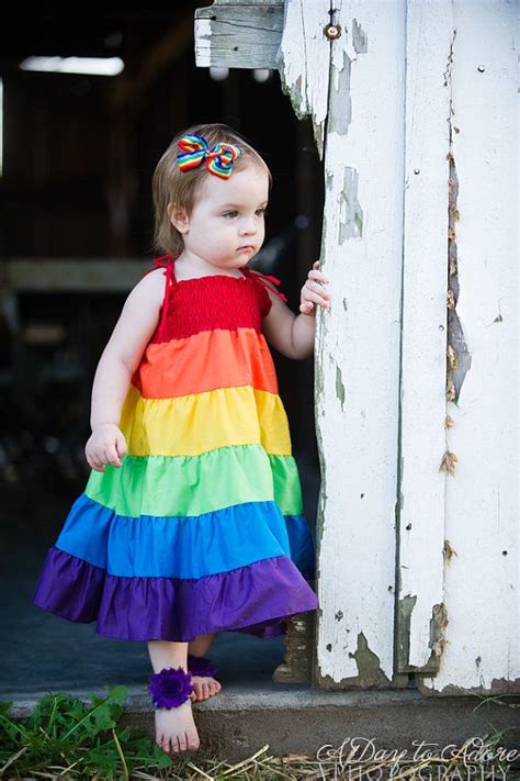 Rainbow Twirl Dress Summer Sundress Rainbow Party Dress For Girls