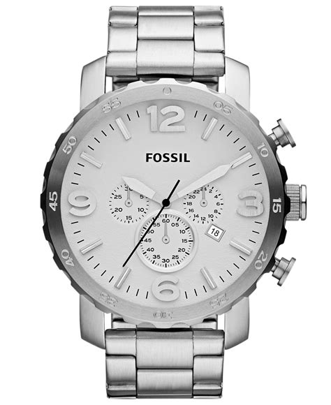 Fossil Mens Bronson Quartz Stainless Steel Chronograph Watch Color