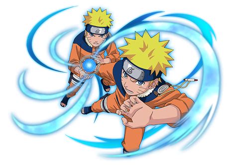 Naruto And Sashirt From The Anime Naruto Is Flying Through The Air