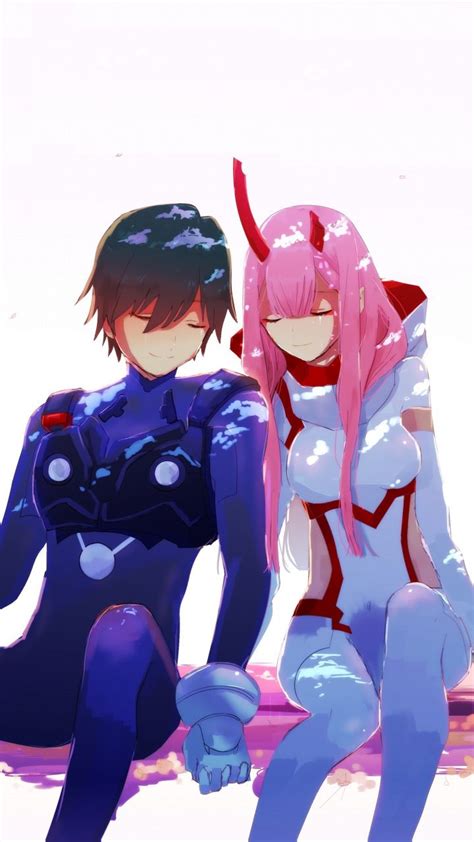 Hiro And Zero Two Couple Anime 720x1280 Wallpaper Darling In The