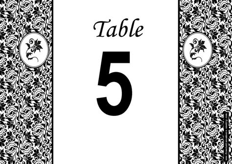 Free Damask Printable Diy Wedding Table Numbers Free Table Numbers
