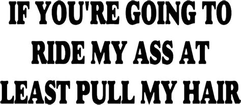 If You Re Going To Ride My Ass At Least Pull My Hair Funny Bumper Sticker Car Van Bike Sticker