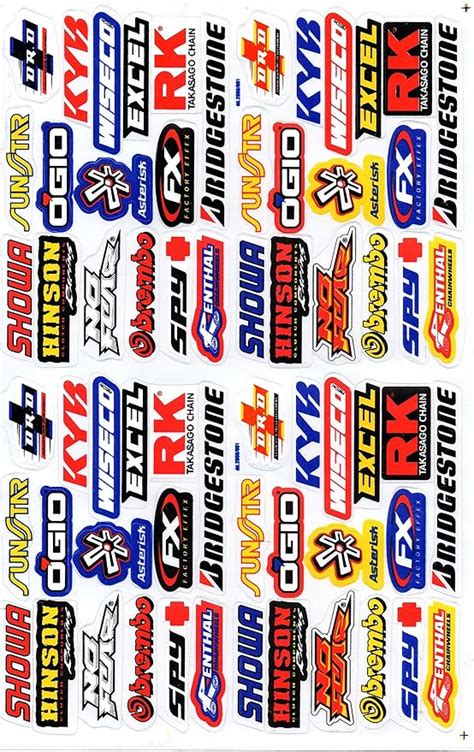 Sponsor Racing Decal Sticker Tuning Racing Sheet Size X Cm For Car Or Motorbike Amazon