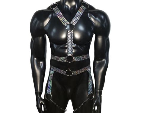 men body harness chest harness legs harness circuit party etsy rave outfits men festival