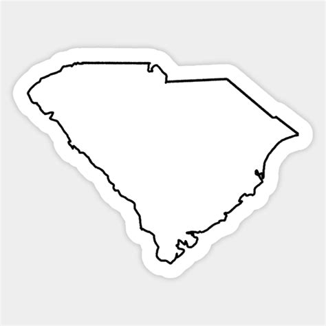 South Carolina Blank Outline South Carolina Sticker Teepublic