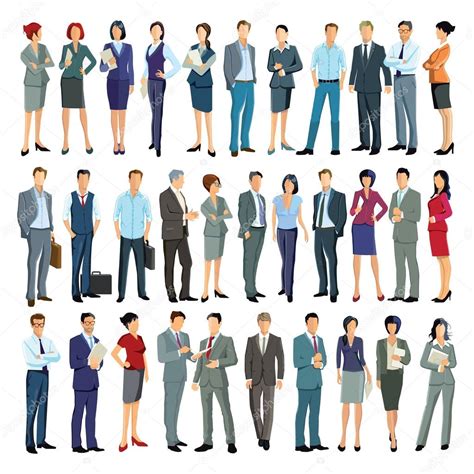 Large Group Of Business People — Stock Vector © Scusi0 9 112752178