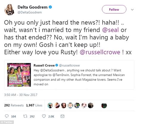 Seal Makes Fun Of Sex Triangle With Delta And Russell Daily Mail Online