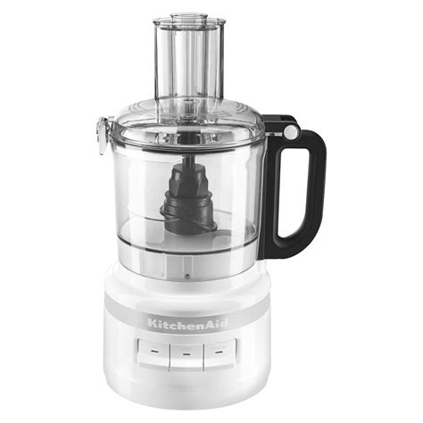 Simple controls offer three speed options for chopping, pureeing, shredding and slicing. KitchenAid 7-Cup White Food Processor - KFP0718WH