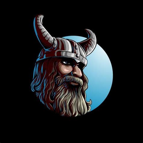 Viking Man With A Horned Helmet In 2021 Viking Men Viking Logo Vikings