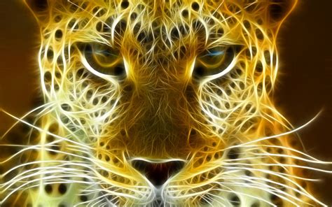 Fractal Big Cats Leopard Art Two