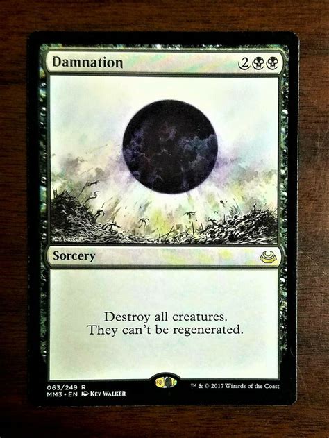 Damnation Modern Masters 2017 Magic Mtg Light Play Black Sorcery