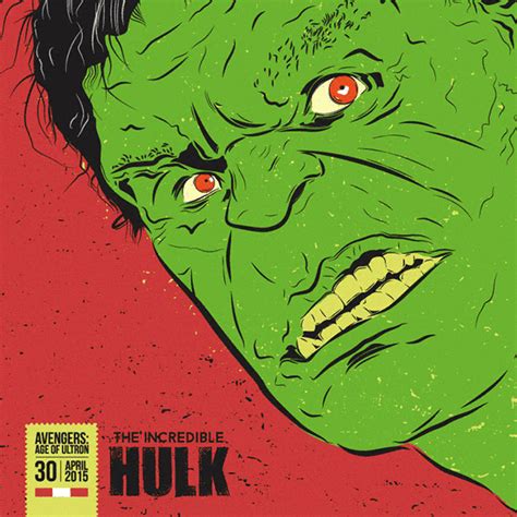 Illustration Hulk Avengers Age Of Ultron On Pantone Canvas Gallery