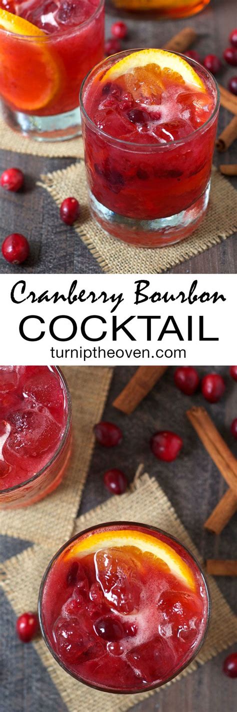 Christmas bourbon drinks / white christmas bourbon smash. Three Ingredient Cranberry Bourbon Cocktail | Recipe | Bourbon cocktails, Thanksgiving drinks ...