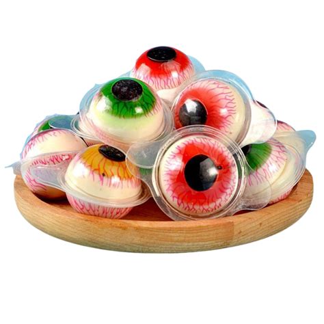 Halloween Gummy Eyeball Candy Spooky Soft Chewy Candies With Jelly
