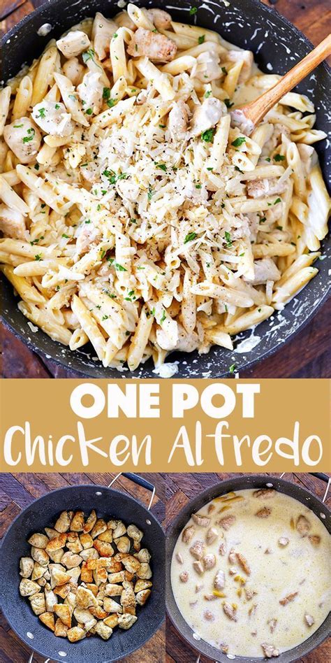 The Best One Pot Chicken Alfredo Recipe Recipe Chicken Alfredo