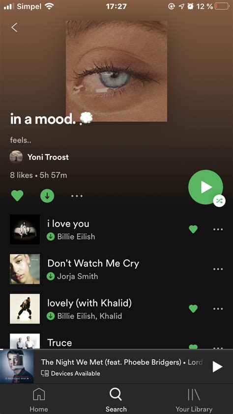 In A Mood Spotify In 2020 Depressing Songs Mood Songs Playlist Names Ideas
