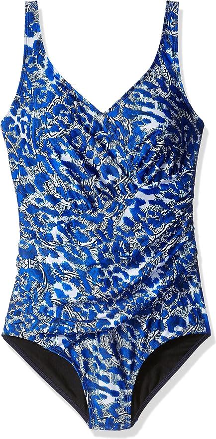 Amoena Womens Cairo Pocketed Printed One Piece Swimsuit 20d Multi At