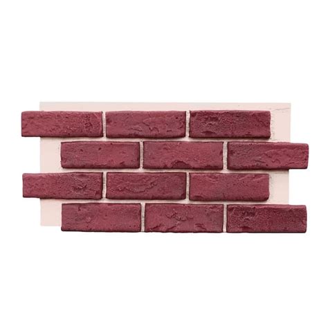 Genstone 12 In X 22 14 In Deep Red Brick Veneer Siding Half Panel