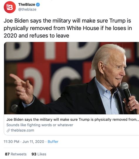 Biden Has Ideas About The Military Removing Trump From The White House Michael Smith News