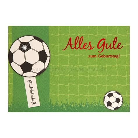 Einladungskarten zum geburtstag fussball ausdrucken. EigenArt Grusskarte Geburtstagskarte mit Glücksbotschaft