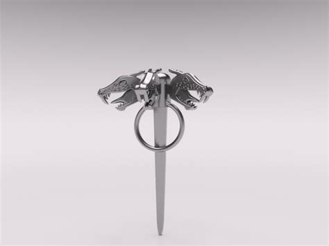 3d Printed Daenerys Targaryen Three Headed Dragon Pin By Mropeth Pinshape