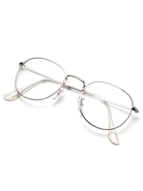 Silver Frame Clear Lens Glasses Fashion Eye Glasses Glasses Trends Retro Eyeglasses
