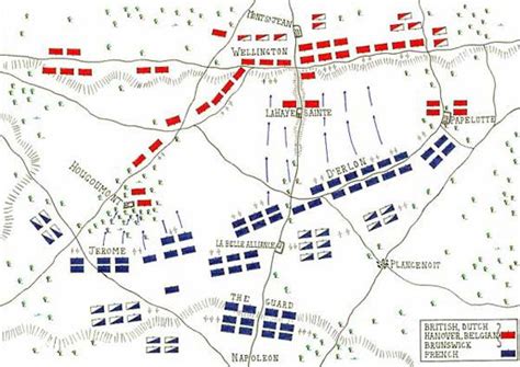The Battle Of Waterloo At 2pm Derlons Infantry Attack Past La Haye
