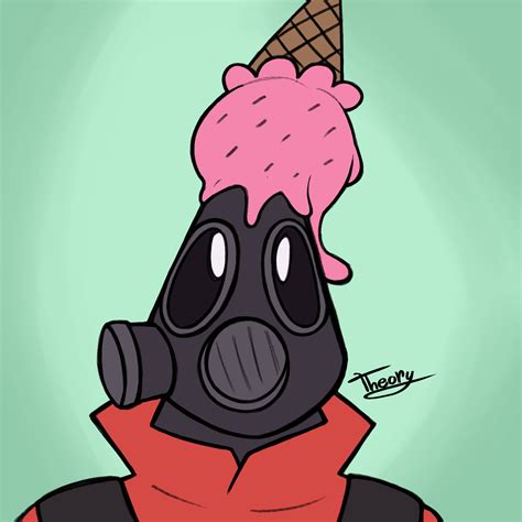 Pyro With Ice Cream Tf2 Fanart By Chubbdraws On Newgrounds