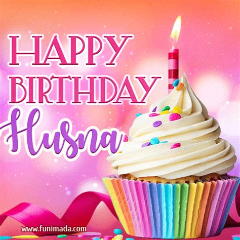 Happy Birthday Husna Lovely Animated  — Download On