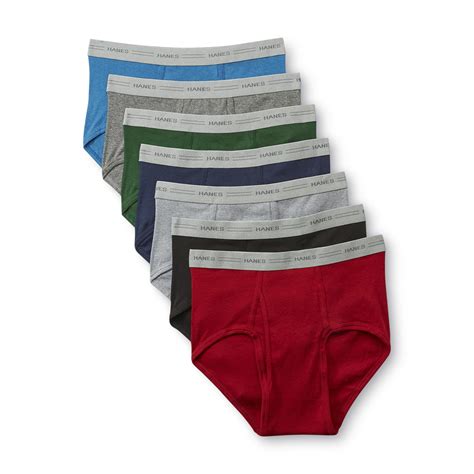 Hanes Mens 7 Pairs Briefs Assorted Colors