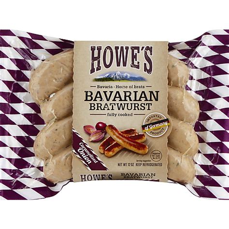 Howes Bratwurst Bavarian Caramelized Onion Brat Foodtown