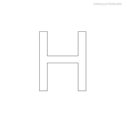 Large Printable Letter H Solid Black Template Free Letter H Template