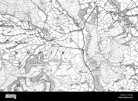 Map Of Radnorshire Os Map Name 009 Sw Ordnance Survey 1888 1891 Stock