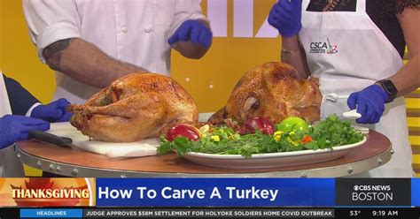 How To Cook And Carve A Thanksgiving Turkey Cbs Boston