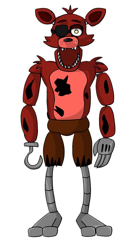 How to draw foxy fnaf 1. Foxy Full Body (I Learned techniques of lines and shading ...